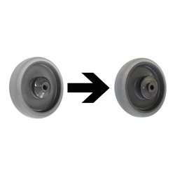 VARIOfit Elektrisch leitfähige Vollgummiräder (ESD)/Satz 160016