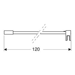 Geberit Wandhalterung 120cm, f DuschTW, für Walk-In-Dusche