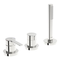 Hansa Fertigmontageset HANSARONDA 3-Loch-Bidet-Einhebelmischer, Rosette rund, chrom