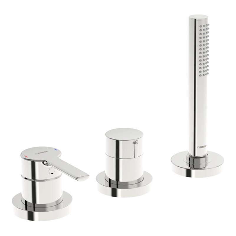 Hansa Fertigmontageset HANSARONDA 3-Loch-Bidet-Einhebelmischer, Rosette rund, chrom