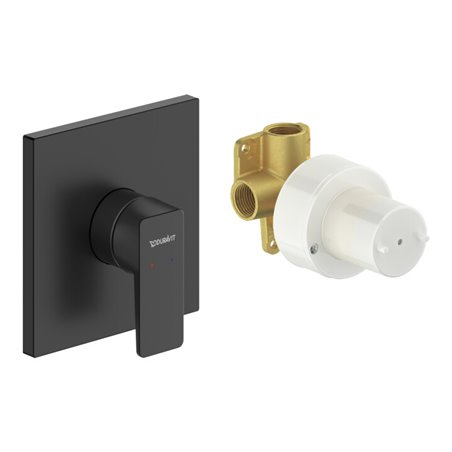 Duravit Fertigmontageset Manhattan UP-Brause-Einhebelmischer, schwarz matt