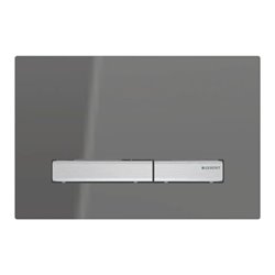 Geberit Betätigungsplatte Sigma 50 Pl Glas vsp, Pl/T vc, sq, f 2-Mg-Spül.