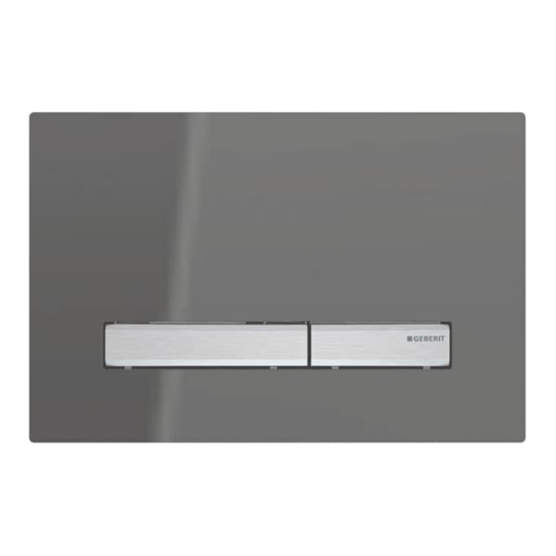 Geberit Betätigungsplatte Sigma 50 Pl Glas vsp, Pl/T vc, sq, f 2-Mg-Spül.