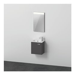 Duravit Möbel-Set XBase 43cm, 1 Tür, Anschl links, graphit matt