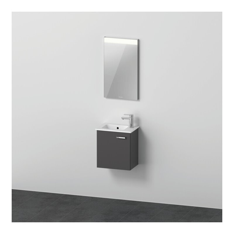 Duravit Möbel-Set XBase 43cm, 1 Tür, Anschl links, graphit matt