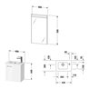 Duravit Möbel-Set XBase 43cm, 1 Tür, Anschl links, graphit matt