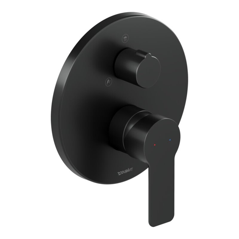 Duravit Fertigset UP-Brause-Einhebelmischer D-Code Keramikmisch., rd, m Umst., schwarz matt