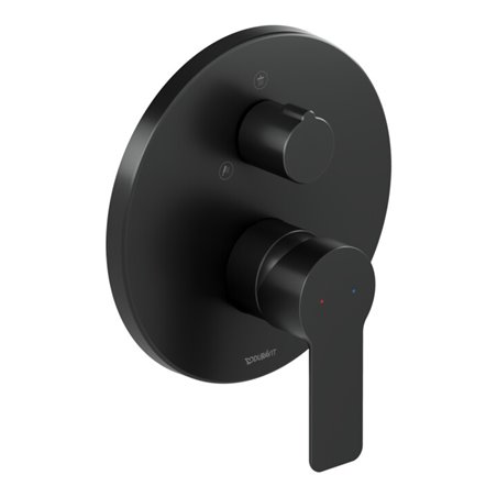 Duravit Fertigset UP-Brause-Einhebelmischer D-Code Keramikmisch., rd, m Umst., schwarz matt