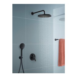 Duravit Fertigset UP-Brause-Einhebelmischer D-Code Keramikmisch., rd, m Umst., schwarz matt