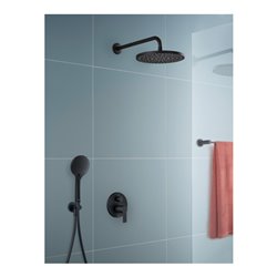 Duravit Fertigset UP-Brause-Einhebelmischer D-Code Keramikmisch., rd, m Umst., schwarz matt