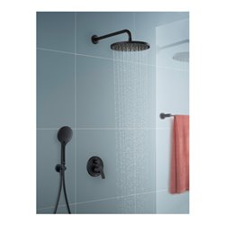 Duravit Fertigset UP-Brause-Einhebelmischer D-Code Keramikmisch., rd, m Umst., schwarz matt