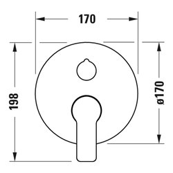 Duravit Fertigset UP-Brause-Einhebelmischer D-Code Keramikmisch., rd, m Umst., schwarz matt