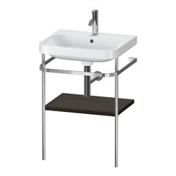 Duravit Möbelwaschtisch-Kombi Happy D.2 Plus 57,5x49cm, 1 HL, Nussb geb., m Konsole