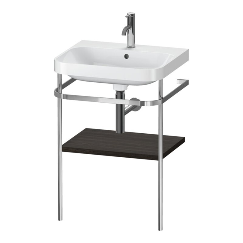 Duravit Möbelwaschtisch-Kombi Happy D.2 Plus 57,5x49cm, 1 HL, Nussb geb., m Konsole