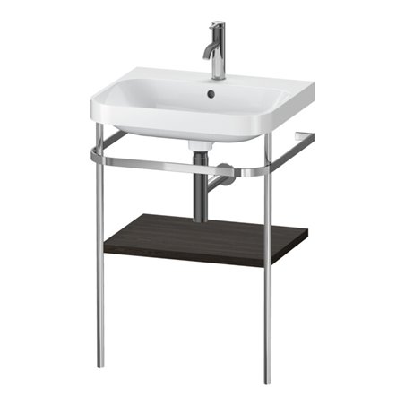 Duravit Möbelwaschtisch-Kombi Happy D.2 Plus 57,5x49cm, 1 HL, Nussb geb., m Konsole