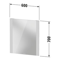 Duravit Lichtspiegel Better 60x70x3,4cm, 22 W, LED, weiß