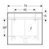 Geberit Lichtspiegel Option Plus 75x70cm, s m/Al el, dir./ind. Beleucht.