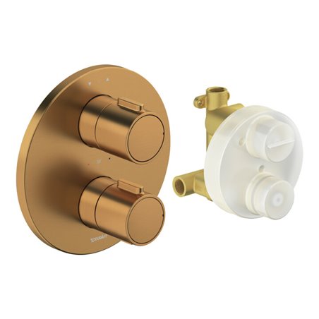 Duravit Fertigmontageset UP-THM, Rosette rund, Bronze gebürstet