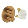Duravit Fertigmontageset UP-THM, Rosette rund, Bronze gebürstet
