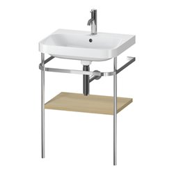 Duravit Möbelwaschtisch-Kombi Happy D.2 Plus 57,5x49cm, 1 HL, Medit. Ei, m Konsole