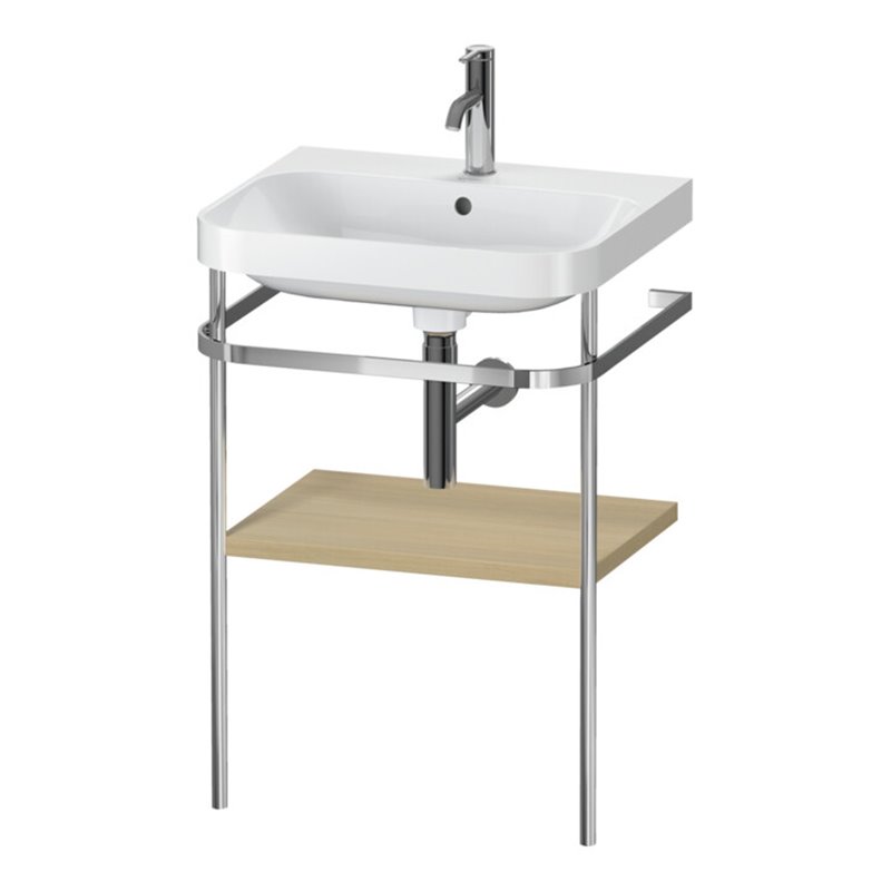 Duravit Möbelwaschtisch-Kombi Happy D.2 Plus 57,5x49cm, 1 HL, Medit. Ei, m Konsole