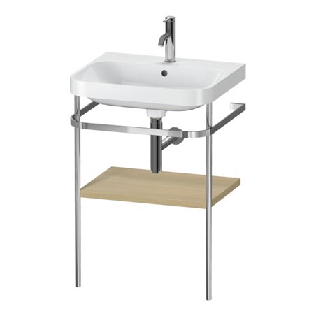 Duravit Möbelwaschtisch-Kombi Happy D.2 Plus 57,5x49cm, 1 HL, Medit. Ei, m Konsole