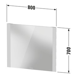 Duravit Lichtspiegel Better 80x70x3,4cm, 22 W, LED, weiß
