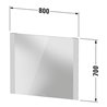 Duravit Lichtspiegel Better 80x70x3,4cm, 22 W, LED, weiß