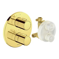 Duravit Fertigmontageset UP-THM, Rosette rund, Gold poliert