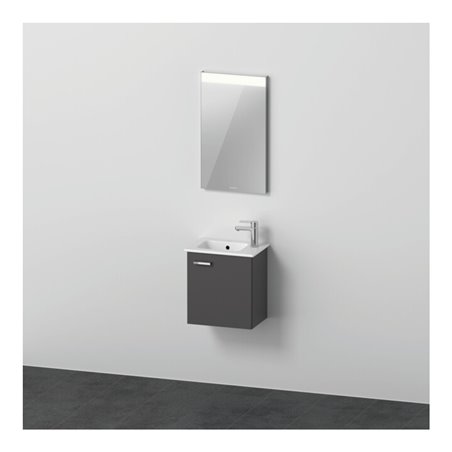 Duravit Möbel-Set XBase 43cm, 1 Tür, Anschl rechts, graphit matt