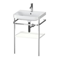 Duravit Möbelwaschtisch-Kombi Happy D.2 Plus 57,5x49cm, 1 HL, we s-matt, m Konsole