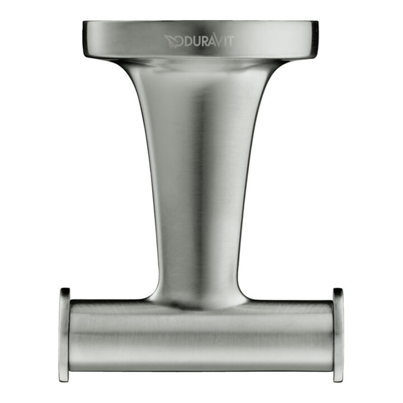 Duravit Handtuchhaken Starck T 6x7,6cm, doppelt, Edelstahl gebürstet
