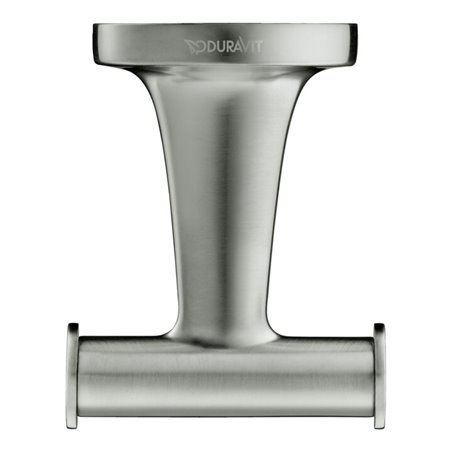 Duravit Handtuchhaken Starck T 6x7,6cm, doppelt, Edelstahl gebürstet