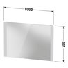Duravit Lichtspiegel Better 100x70x3,4cm, 22 W, LED, weiß