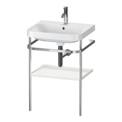 Duravit Möbelwaschtisch-Kombi Happy D.2 Plus 57,5x49cm, 1 HL, No we s-matt, m Konsole
