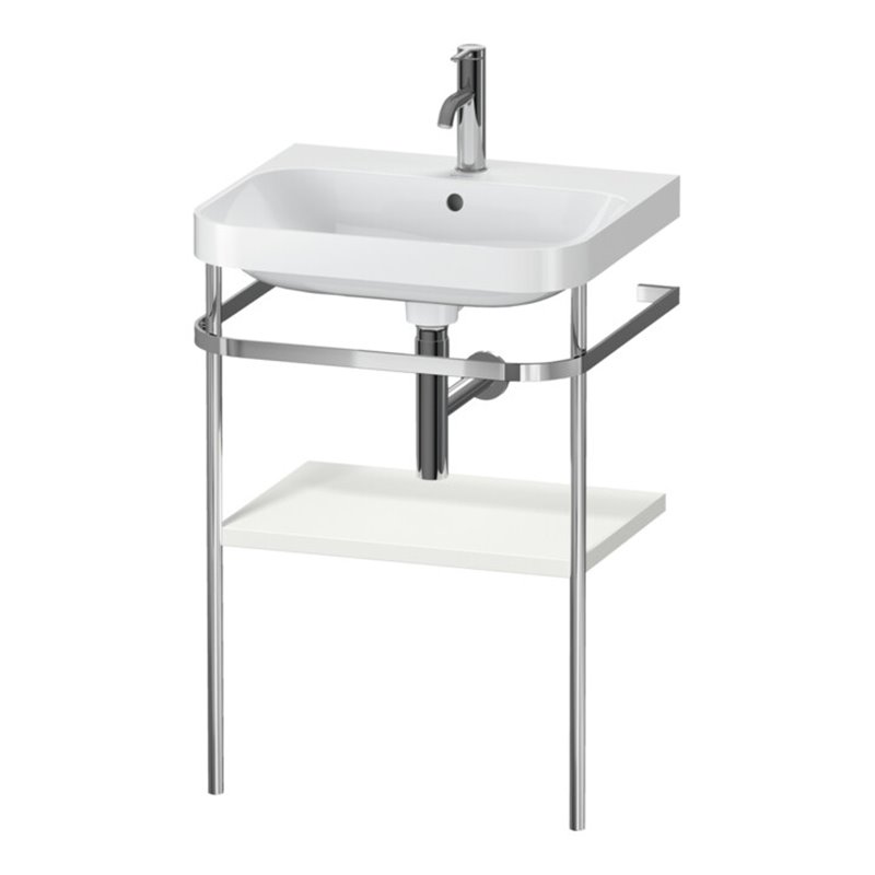 Duravit Möbelwaschtisch-Kombi Happy D.2 Plus 57,5x49cm, 1 HL, No we s-matt, m Konsole