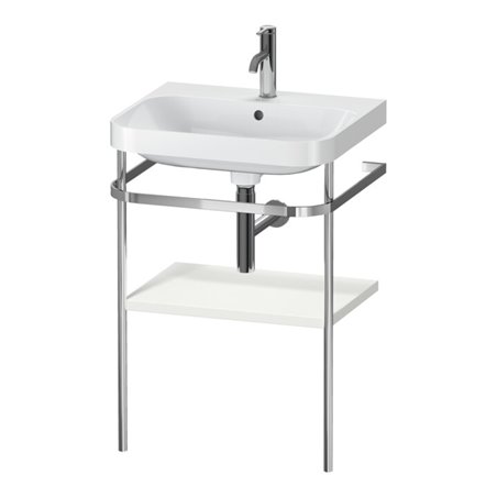 Duravit Möbelwaschtisch-Kombi Happy D.2 Plus 57,5x49cm, 1 HL, No we s-matt, m Konsole