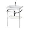 Duravit Möbelwaschtisch-Kombi Happy D.2 Plus 57,5x49cm, 1 HL, No we s-matt, m Konsole