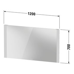 Duravit Lichtspiegel Better 120x70x3,4cm, 22 W, LED, weiß