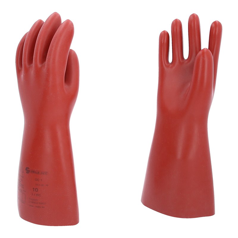 KS Tools Elektriker-Schutzhandschuh mit mechanischem Schutz, Klasse 1, rot