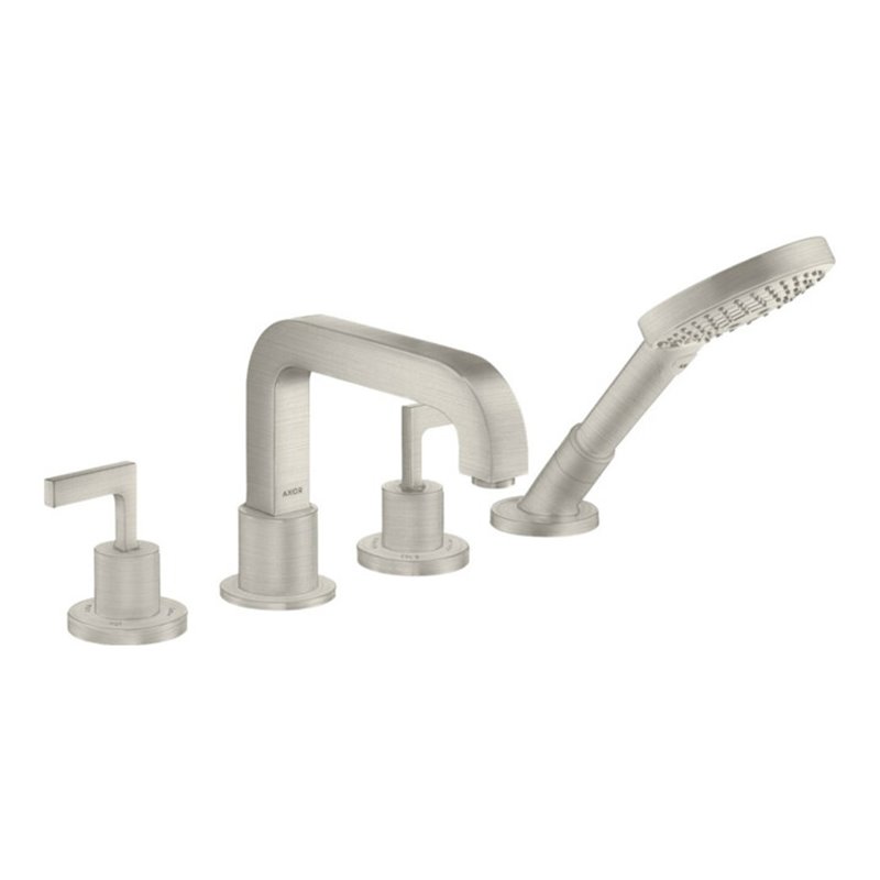 hansgrohe Fertigmontageset Axor Citterio 4-L-BW-Rand-Arm, m HG, Edelstahl-Optik