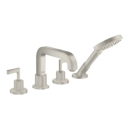 hansgrohe Fertigmontageset Axor Citterio 4-L-BW-Rand-Arm, m HG, Edelstahl-Optik
