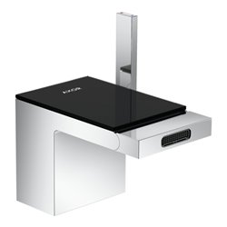 hansgrohe Bidet-Einhebelmischer Axor MyEdition A 121mm, m Pus-Op-Abl, m Pl, cr/Schw.-gl