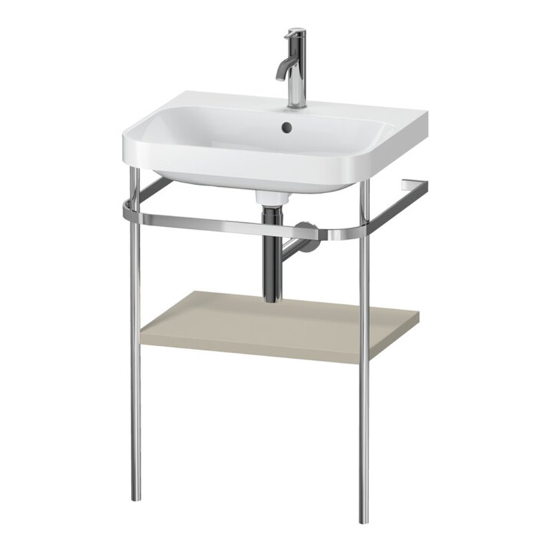 Duravit Möbelwaschtisch-Kombi Happy D.2 Plus 57,5x49cm, 1 HL, Tau s-matt, m Konsole