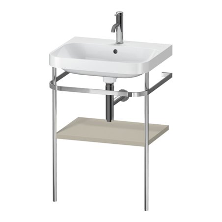 Duravit Möbelwaschtisch-Kombi Happy D.2 Plus 57,5x49cm, 1 HL, Tau s-matt, m Konsole
