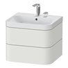 Duravit Möbelwaschtisch Happy D.2 Plus 57,5x49cm, 2 HL, No we s-matt, 2 Schubk.