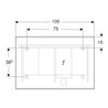 Geberit Lichtspiegel Option Plus 105x70cm, s m/Al el, dir./ind. Beleucht.