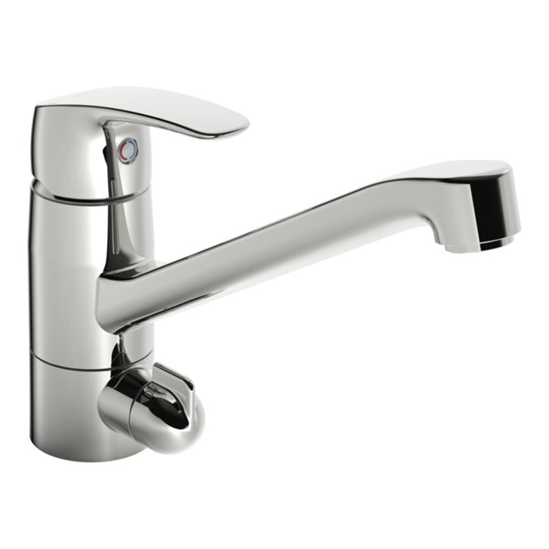 Hansa Spültisch-Einhebelmischer HANSAPINTO m mech GA-Vtl., schw, Ausl. 213mm, chr