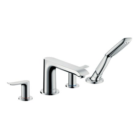 hansgrohe Fertigmontageset Metris 4-Loch-Wannenrand-Armatur, chrom