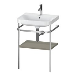 Duravit Möbelwaschtisch-Kombi Happy D.2 Plus 57,5x49cm, 1 HL, st-g s-matt, m Konsole
